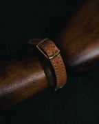 "CELINE" 70’s sulky logo leather bracelet