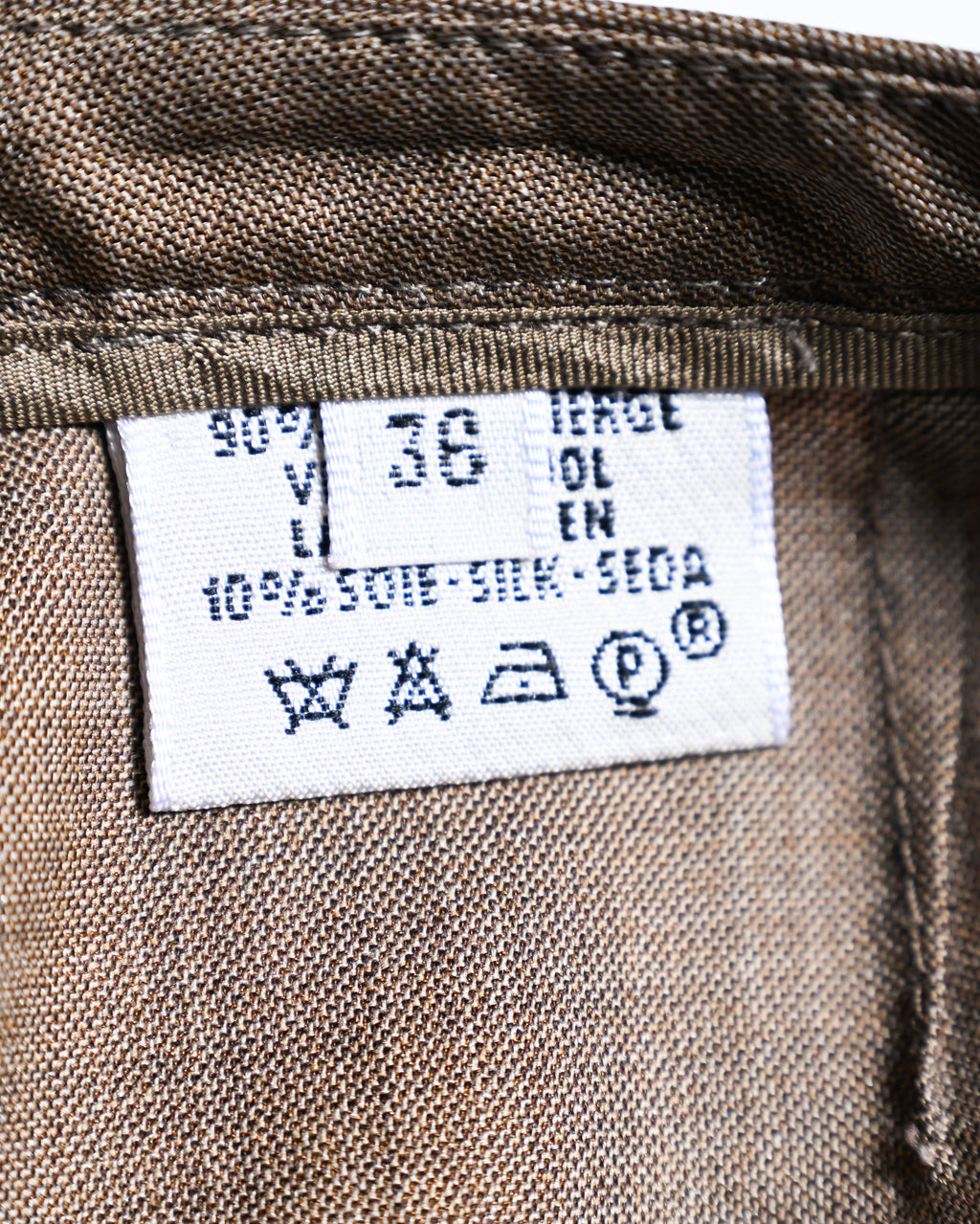 Hermes/ Silk Blended Waist Belt Shorts Brown