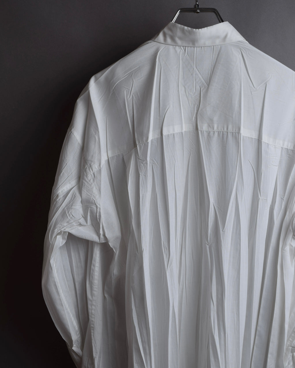 "ISSEY MIYAKE" Pleated design polyester long shirt
