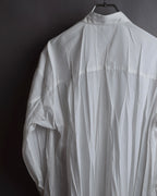 "ISSEY MIYAKE" Pleated design polyester long shirt