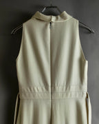 "VALENTINO" Belted design sleeveless long dress