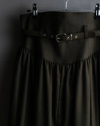 "SUPPORT SURFACE" Belted gather design flare long skirt