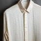 "Saint Laurent Paris" 100% silk rhinestone design shirt