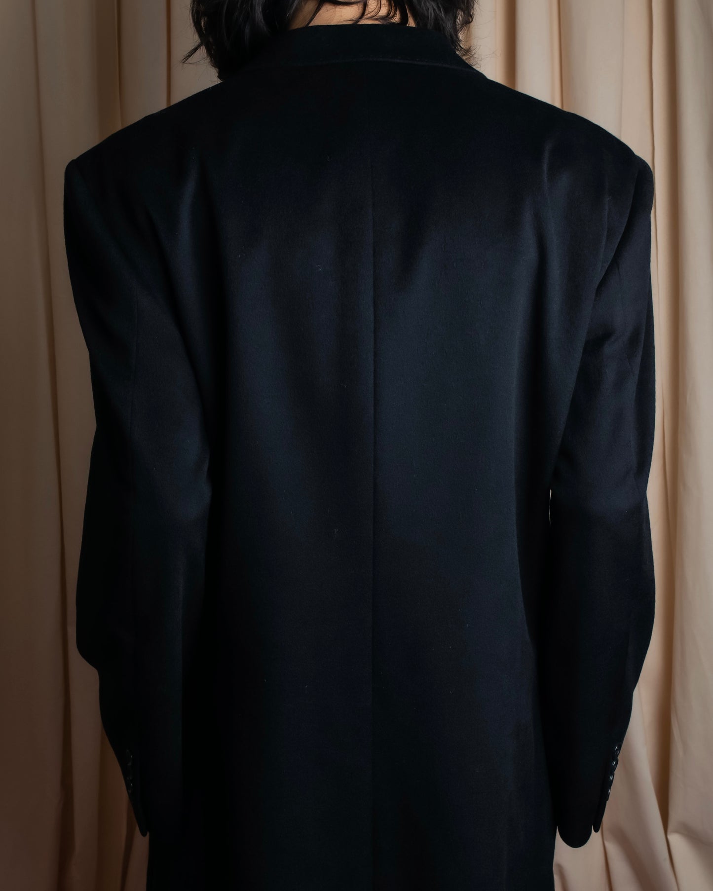 "GIANNI VALENTINO" 100% cashmere oversized chesterfield coat