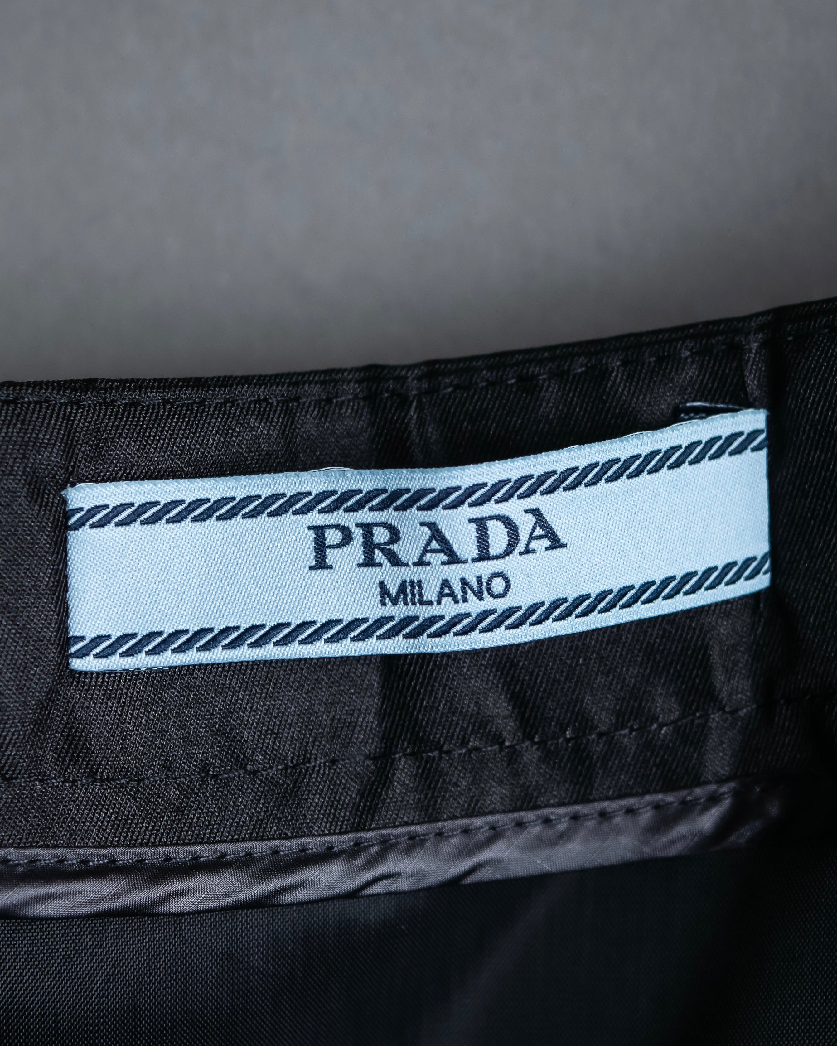 "PRADA" 100% silk pleated skirt