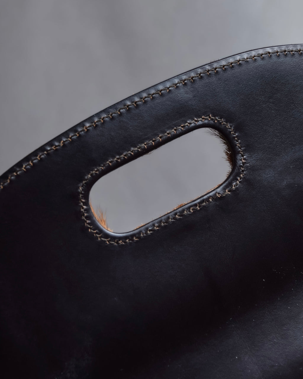 "GUCCI"「1947」 pony leather combination bamboo hand bag