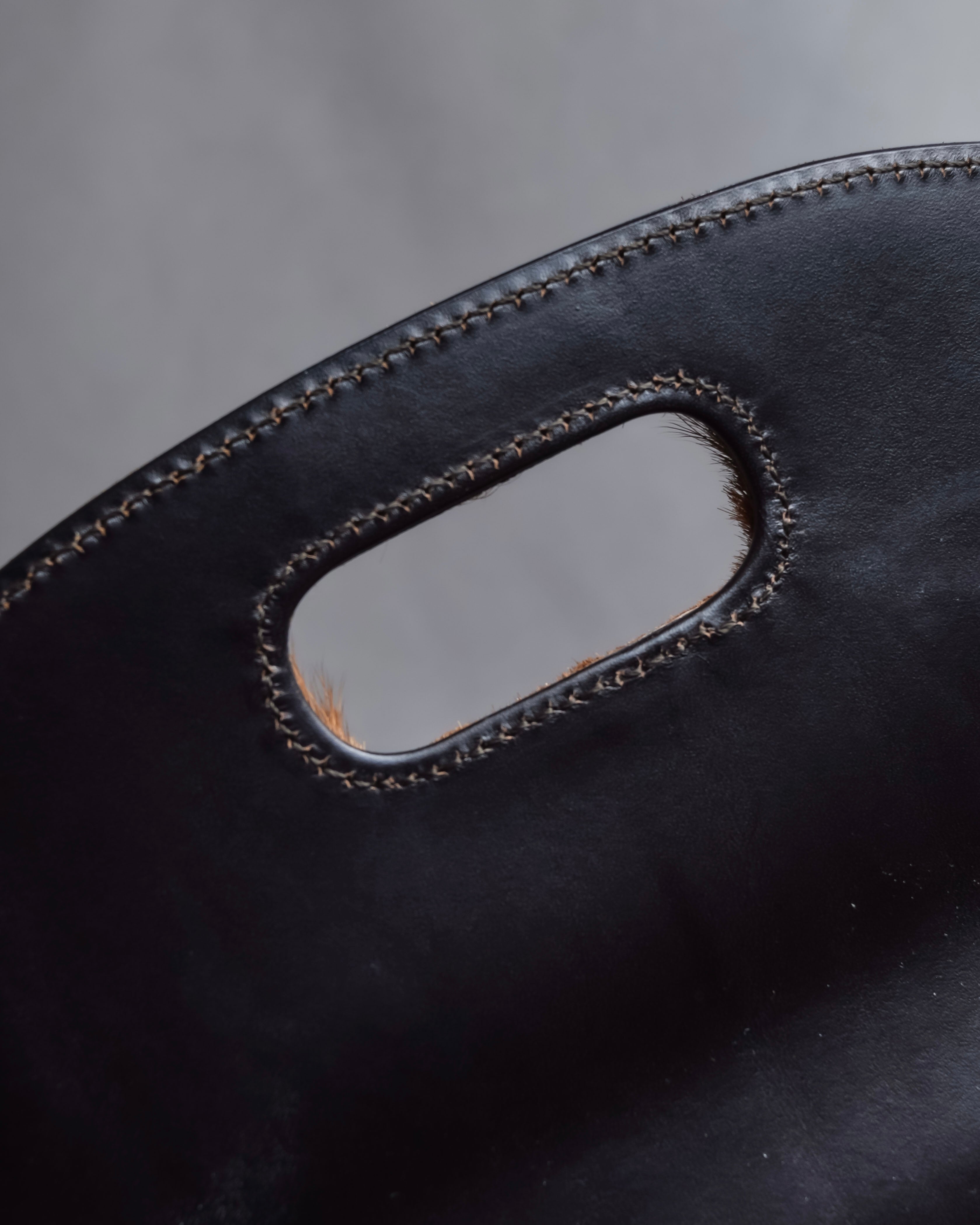 "GUCCI"「1947」 pony leather combination bamboo hand bag