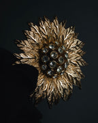 Christian Dior Floral Sunburst Crystal Brooch