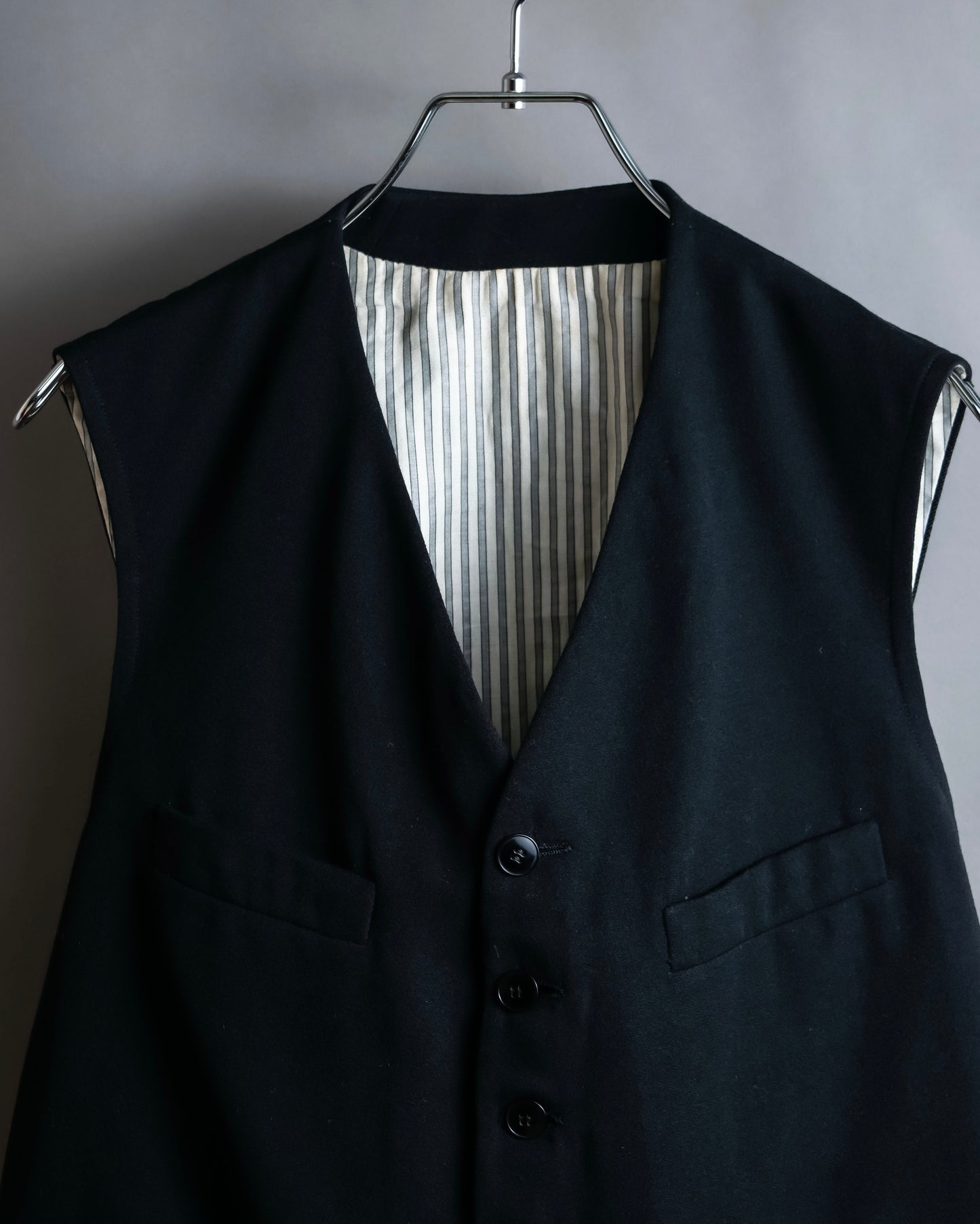 Vintage no collar 6 button tailored vest