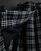 "BURBERRY" Tartan check pleated wrap skirt