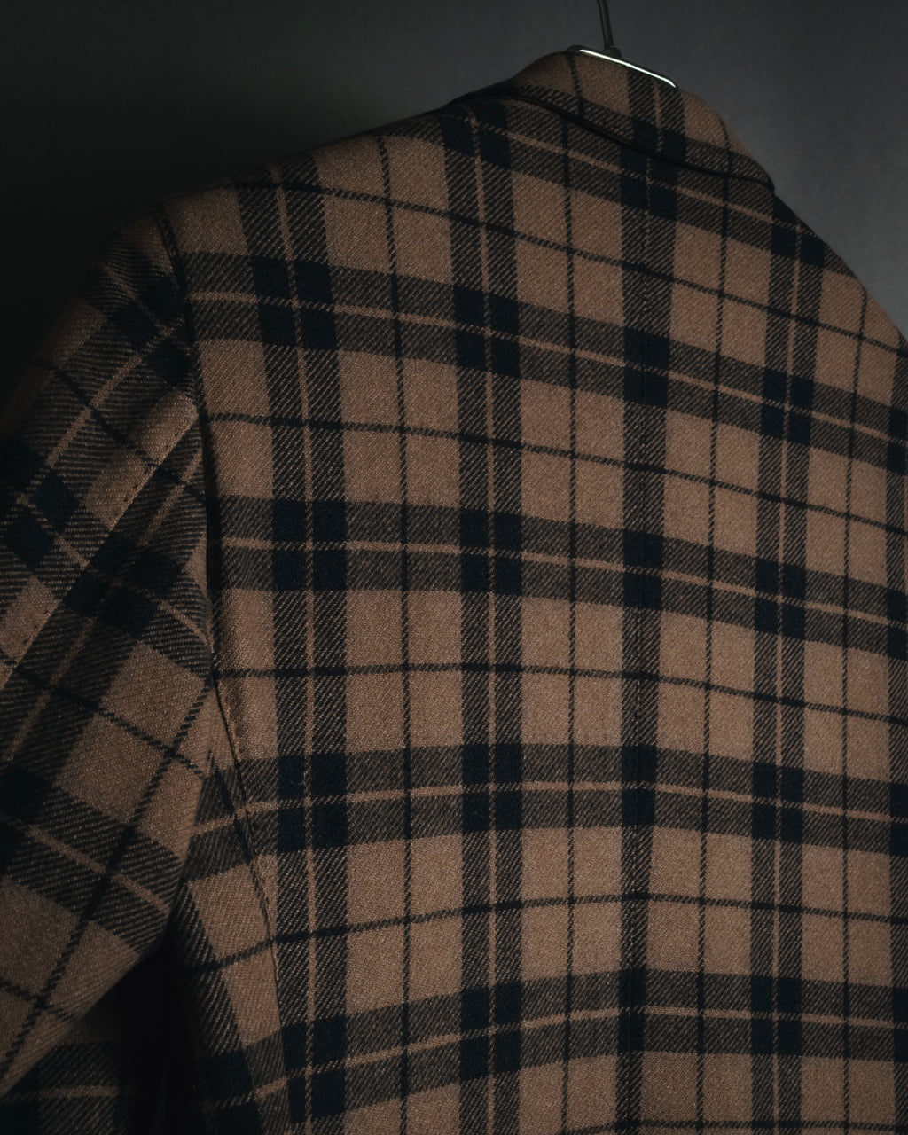 "LARDINI" Checked three-button soft-shoulder tailored jacket
