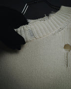 "Maison Margiela" 2022SS Destroyed rib-knit sweater
