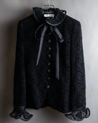 "JEAN-LOUIS SCHERRER" Lace frill design ribbon attached jacket