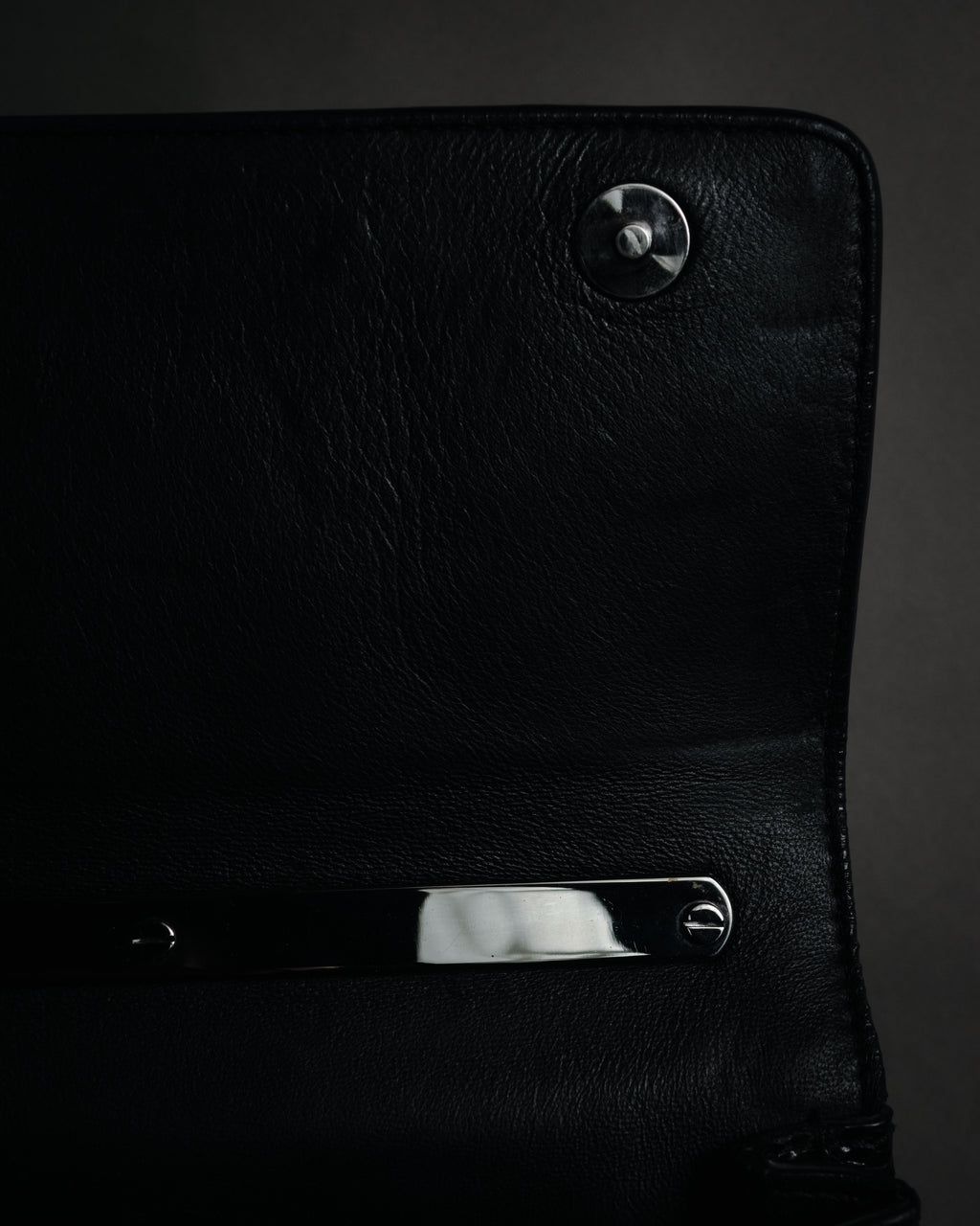 –SPECIAL– "VALENTINO GARAVANI" 2010’s Noir rockstud exotic patchwork chain bag