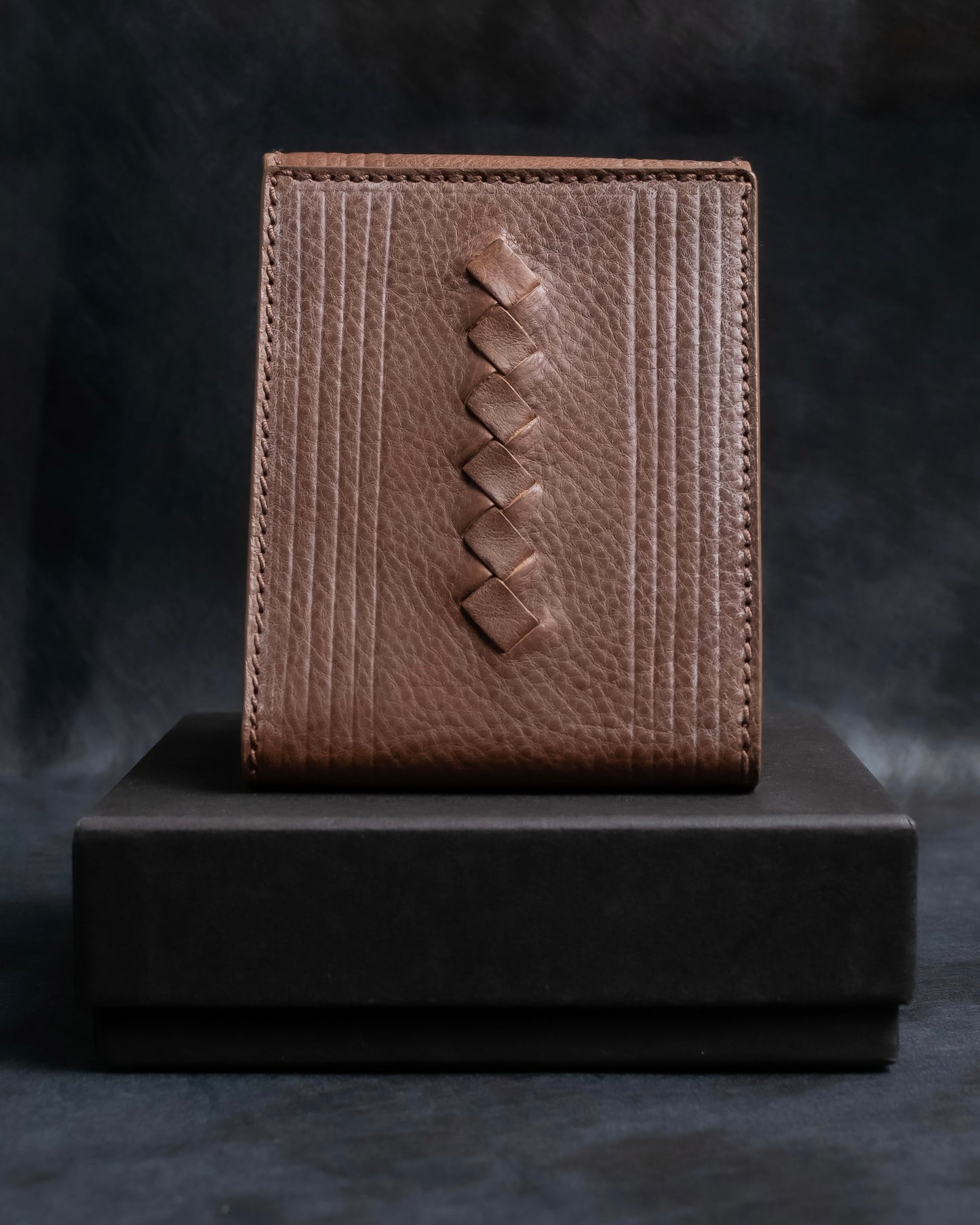 "BOTTEGA VENETA" Braided design leather bifold wallet