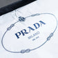 "PRADA" Ribbed knitting beautiful blue muffler