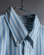 "Vintage light blue striped button-down shirt"