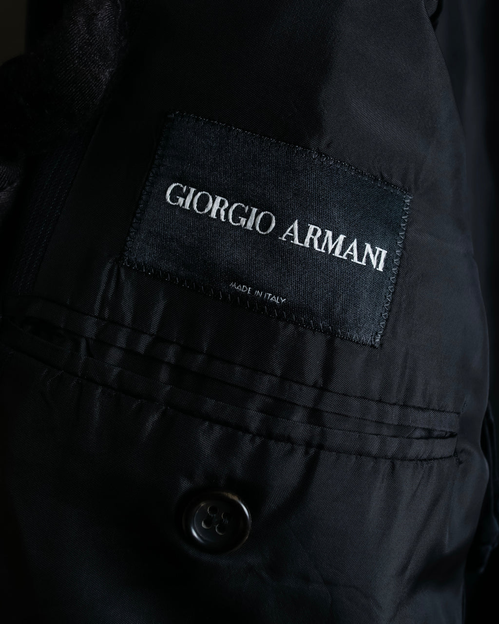"GIORGIO ARMANI" Beautiful drape navy wool set up