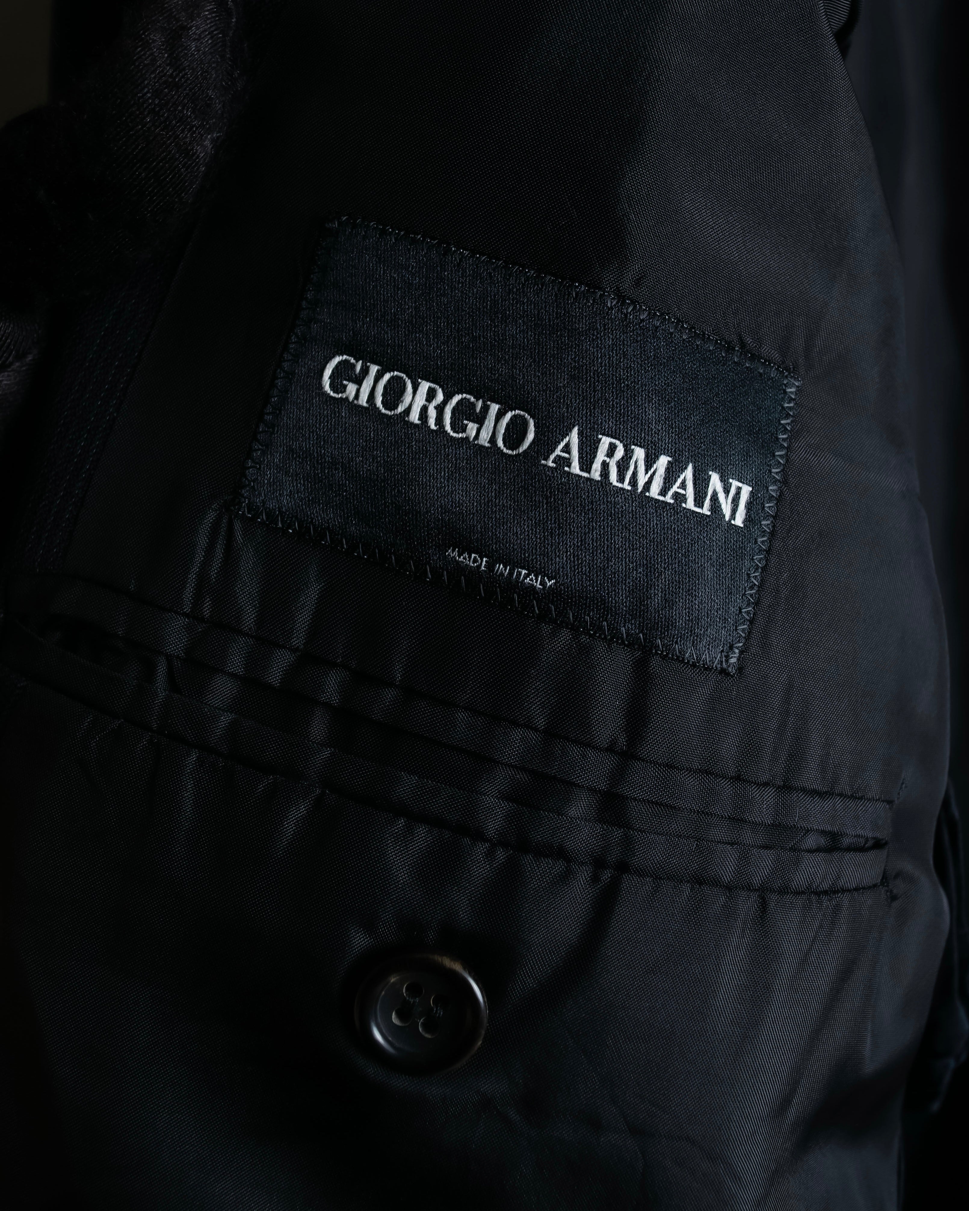 "GIORGIO ARMANI" Beautiful drape navy wool set up