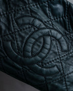 "CHANEL" Karl Lagerfeld design Matelasse chain Black shoulder bag