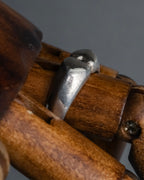 "Vintage bulging organic design silver 925 ring"