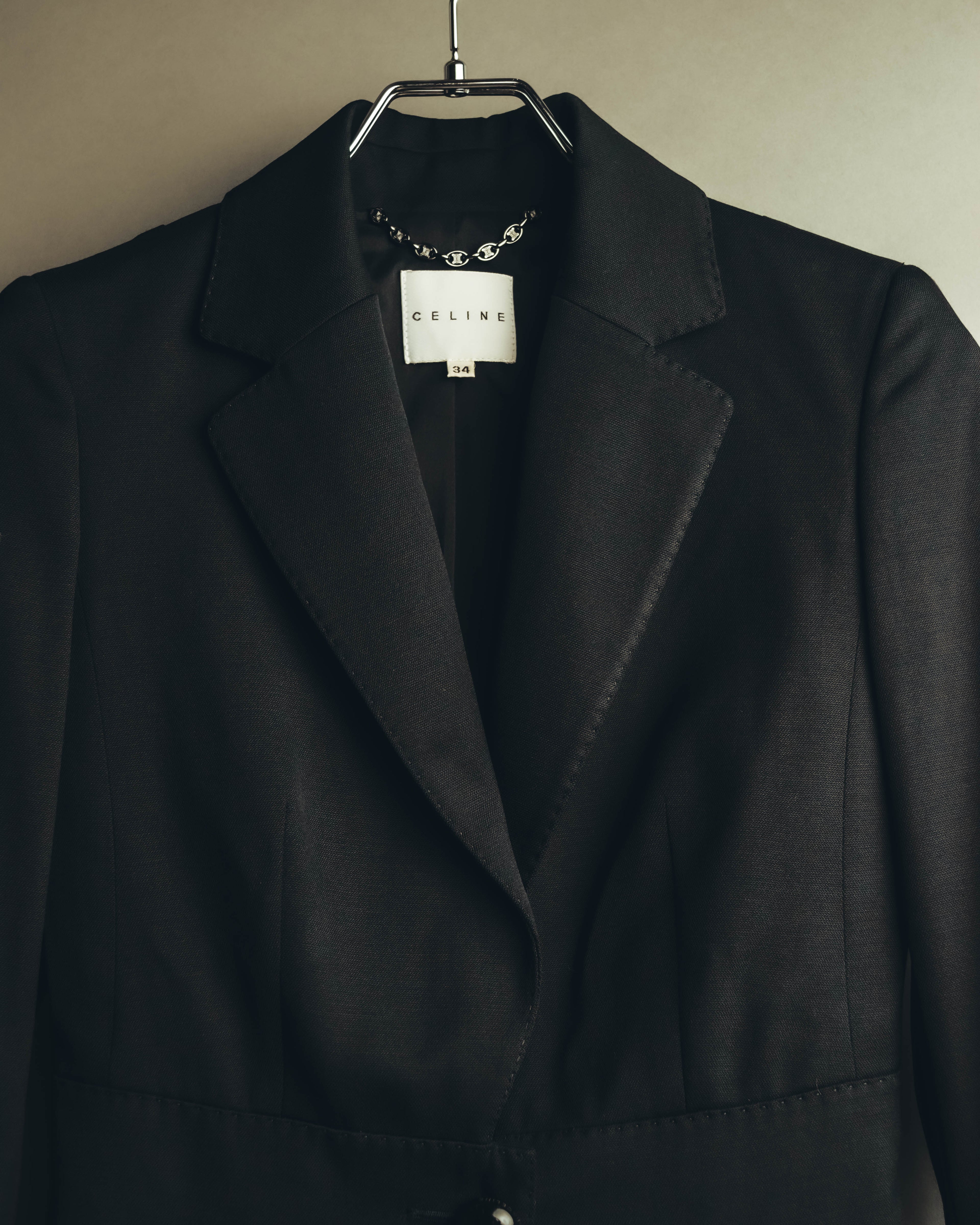"CELINE" 00's Fitted peplum wool blazer