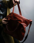 "MAISON MARGIELA" Genuine leather 2way brown color sailor bag