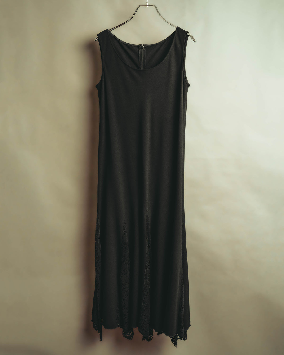 "HIROKO KOSHINO PRET" 90's-00's Elegant lace panel sleeveless maxi dress