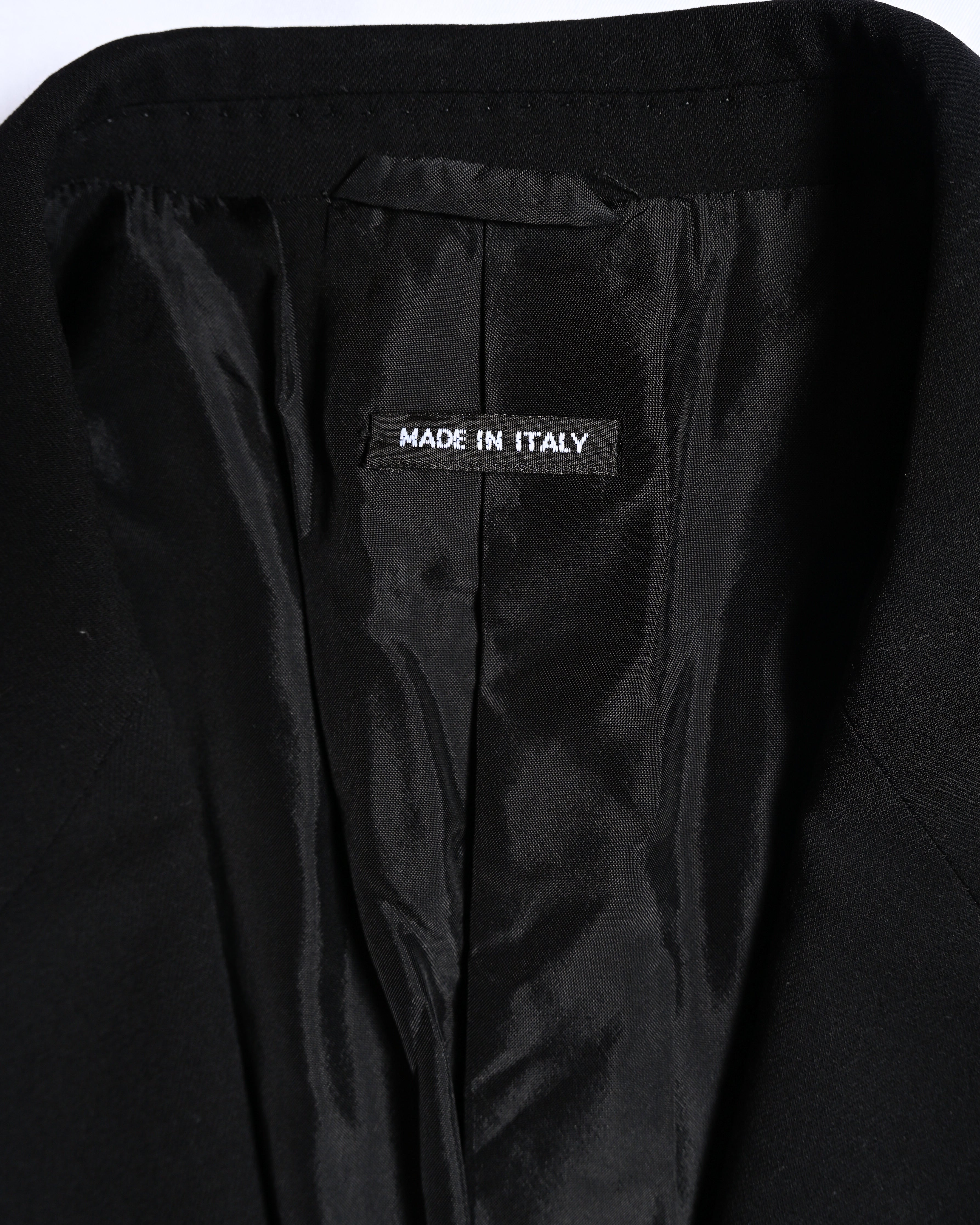 GIORGIO ARMANI/ Single Breasted 2B Pure Wool Tailored Jacket
Black
