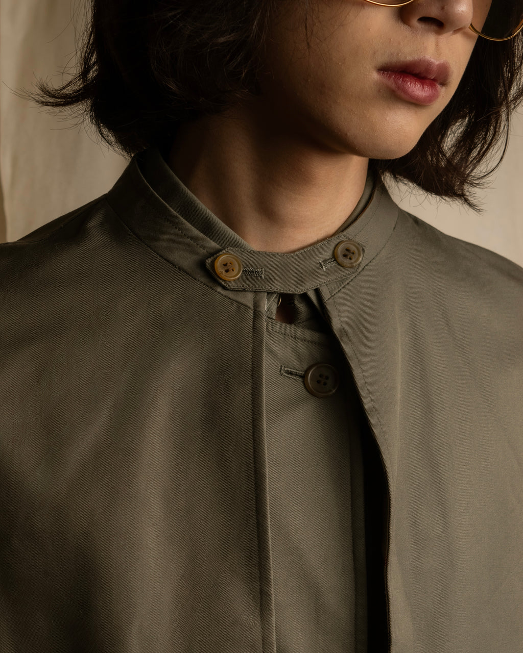 "BURBERRYS" Cape-attached design stand collar coat