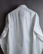 "GUCCI" Minimal collar detail white cotton shirt