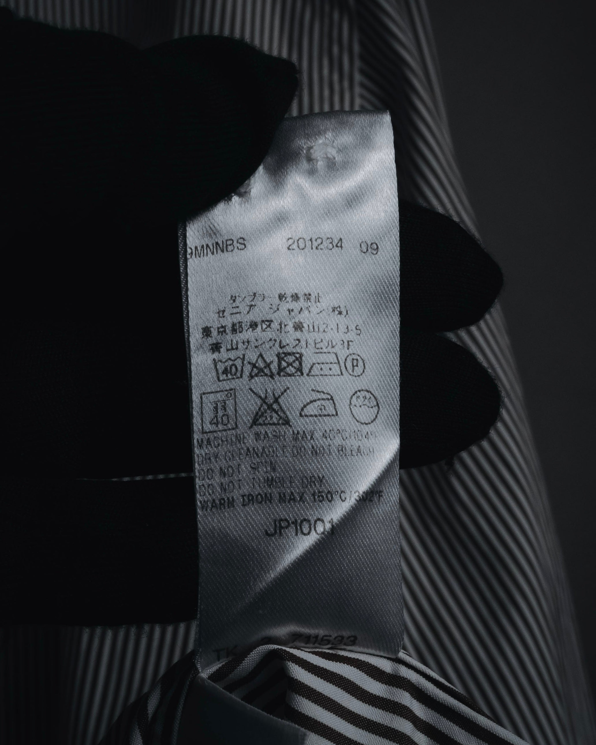 "Ermenegildo Zegna" 2010’s mother-of-pearl button london stripe shirt