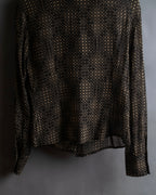 "FENDI" Geometric pattern logo printed shirt