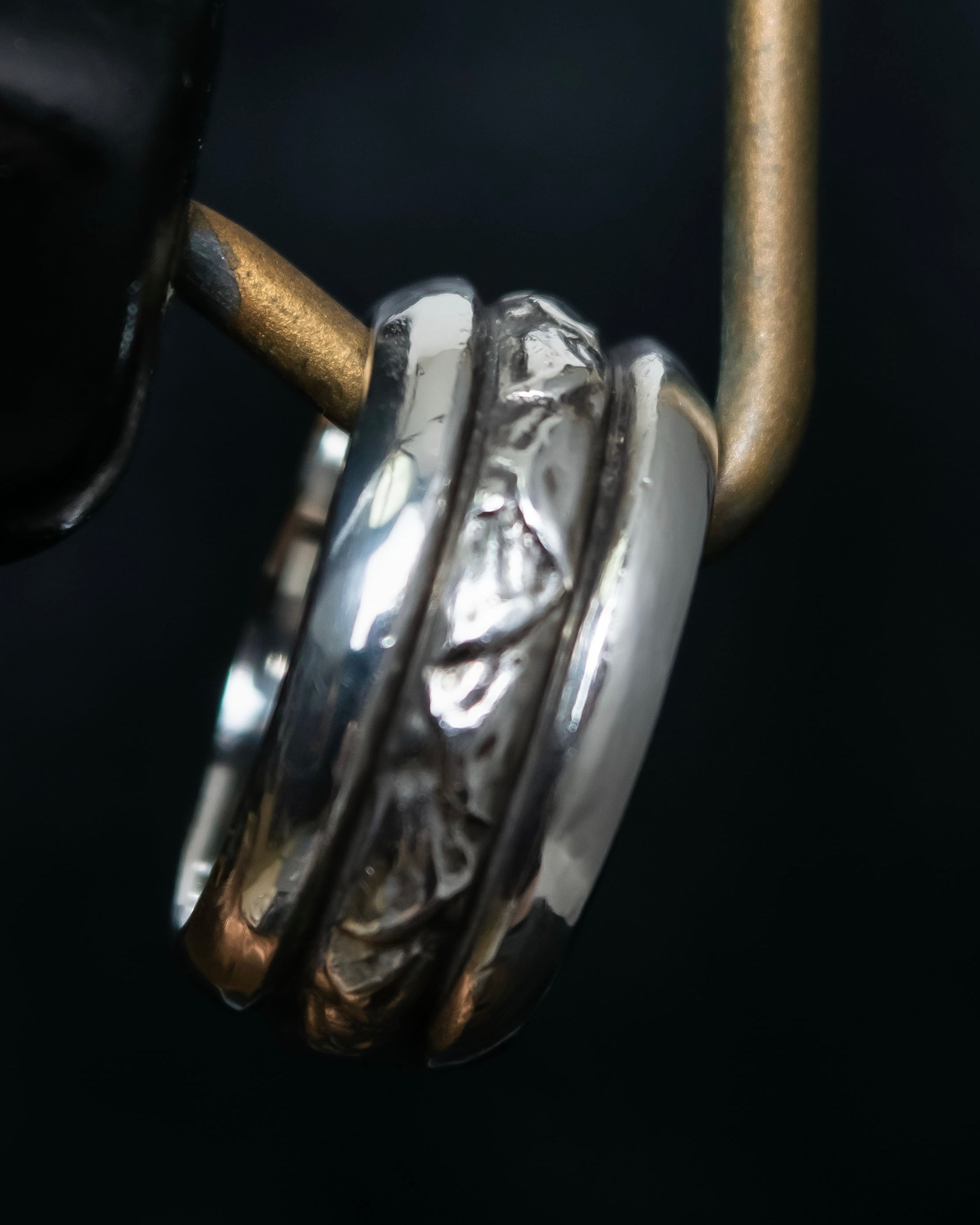 “Georg Jensen” 3 Layered Circle Silver Ring