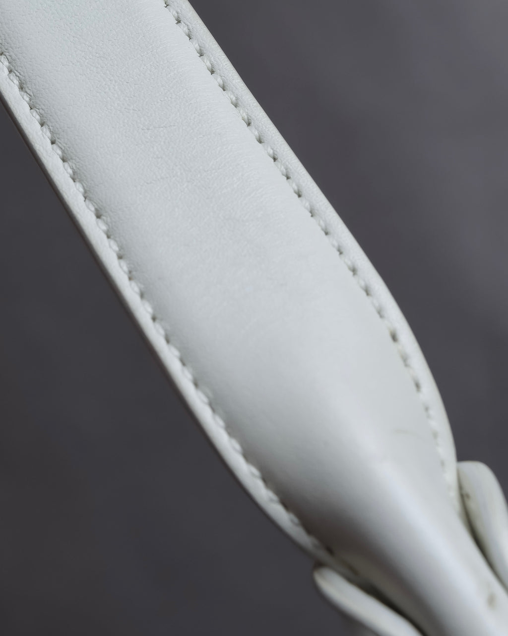 "Salvatore Ferragamo" Gancini motif structured white leather bag