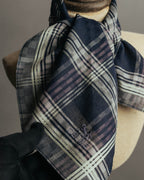 “CELINE” 90’s-00’s Plaid logo scarf
