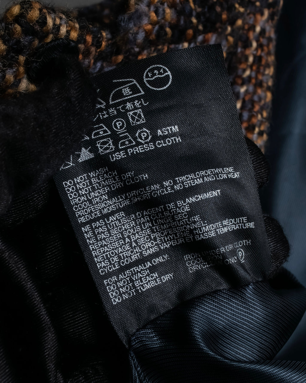 "PRADA" Multicolor mixed tweed short jacket