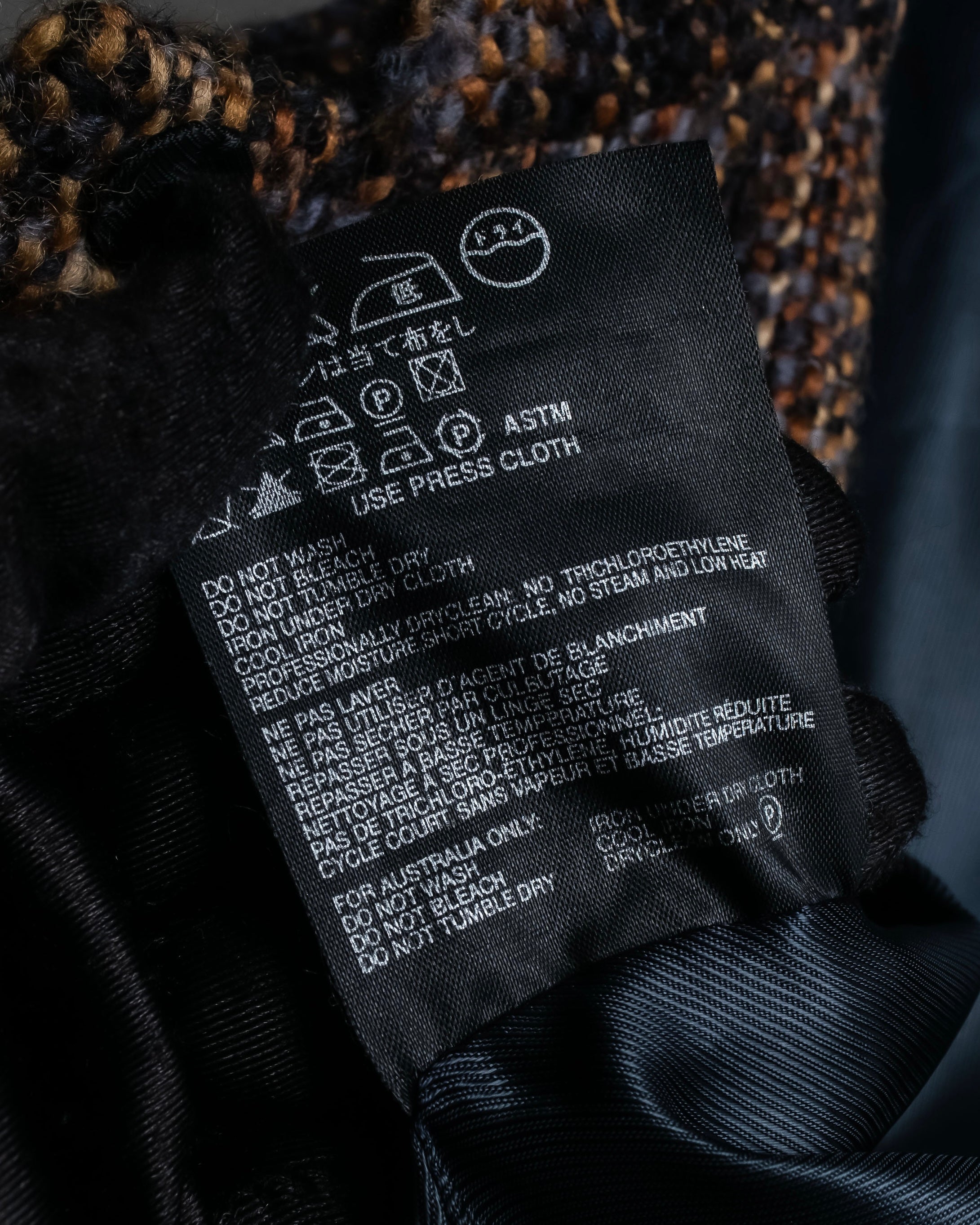 "PRADA" Multicolor mixed tweed short jacket