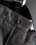 "HERMES" Heather gray cashmere blend slacks