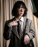 "GIORGIO ARMANI" Oval motif dot silk necktie