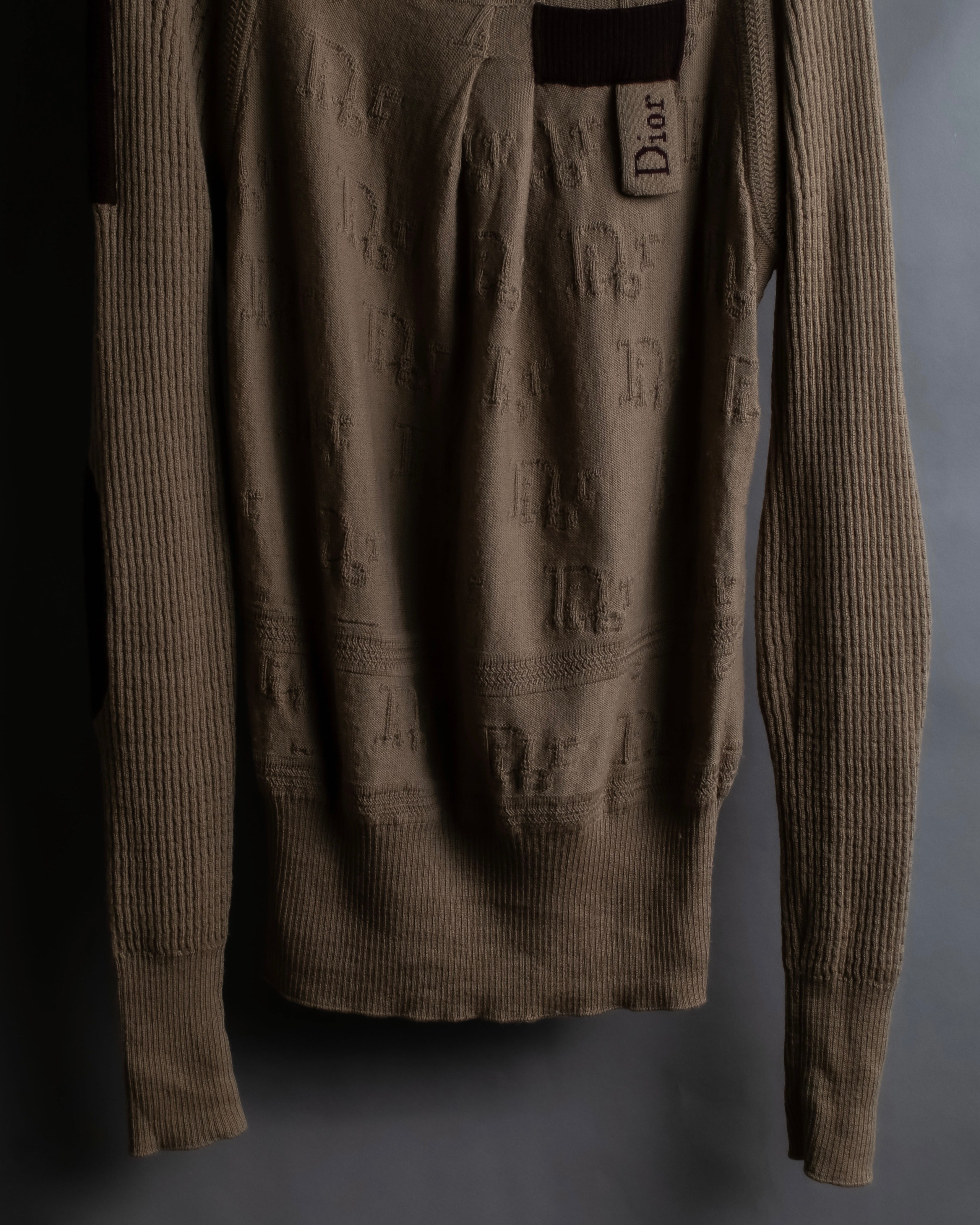 "Christian Dior" John Galliano period elbow patch knit