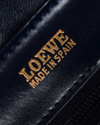 "LOEWE" Anagram logo engraved bicolor leather square bag