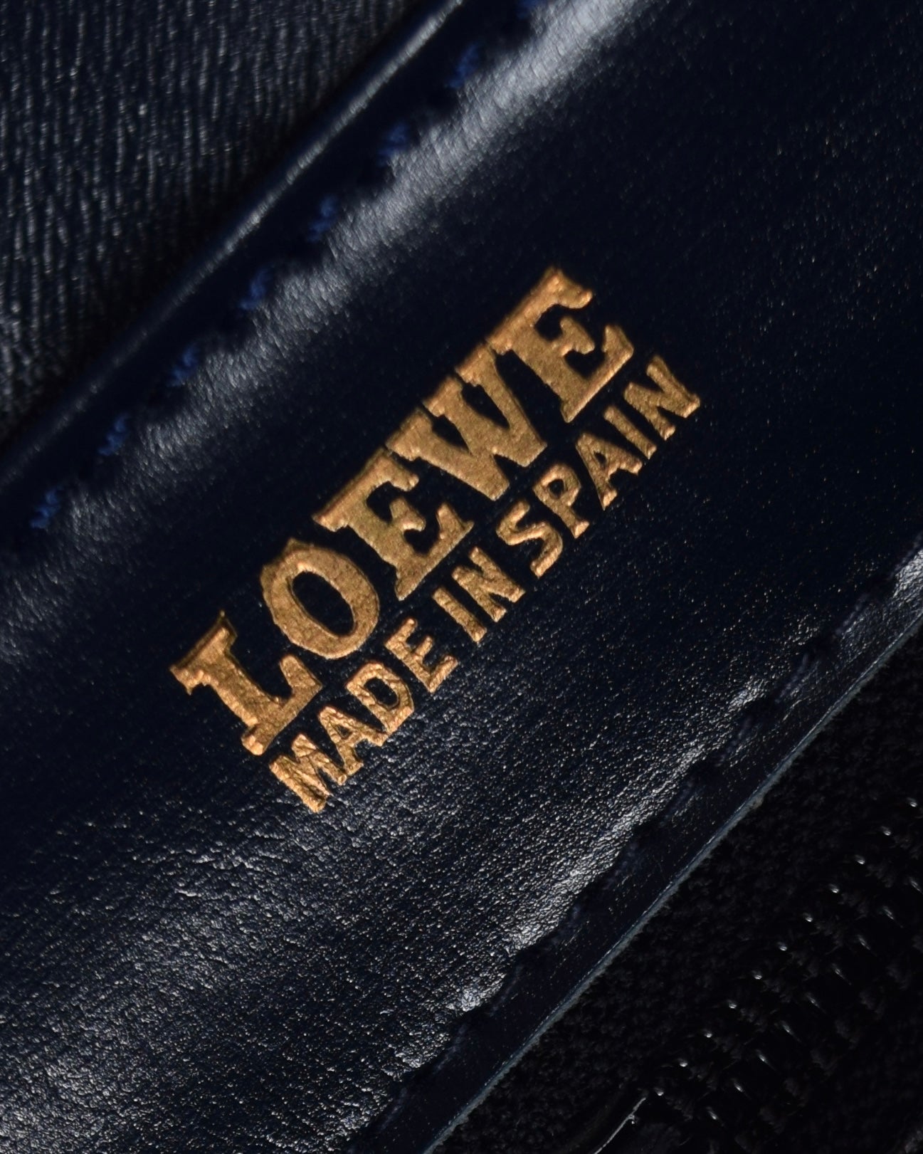 "LOEWE" Anagram logo engraved bicolor leather square bag
