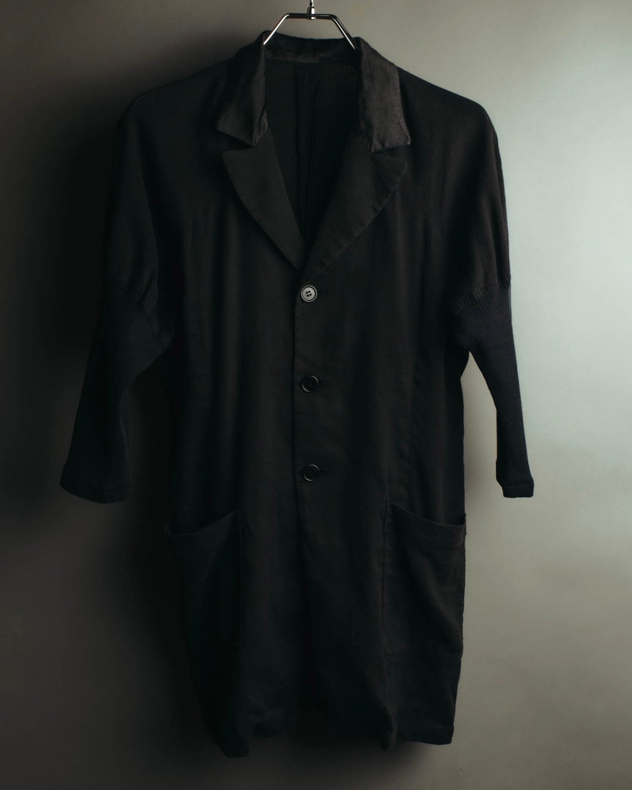 "i wish Y's bis" late 80's-90's Relaxed linen cotton long jacket