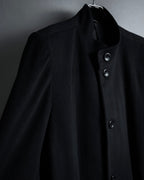 "BARBERINI" Minimalist detail 100% cashmere stand collar coat