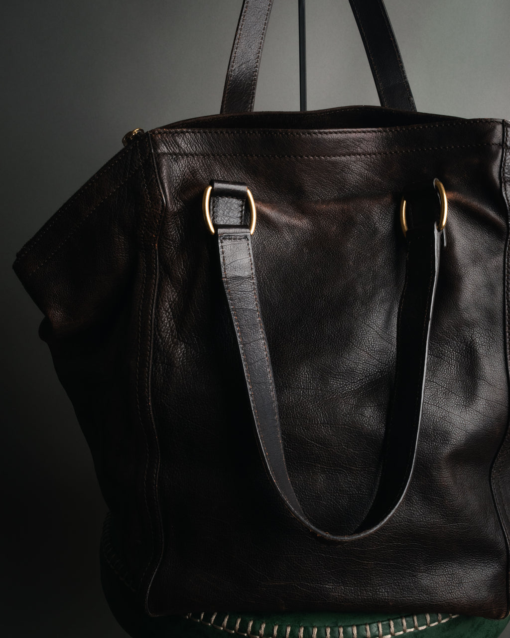 “Yves Saint Laurent” 2000’s downtown leather tote bag