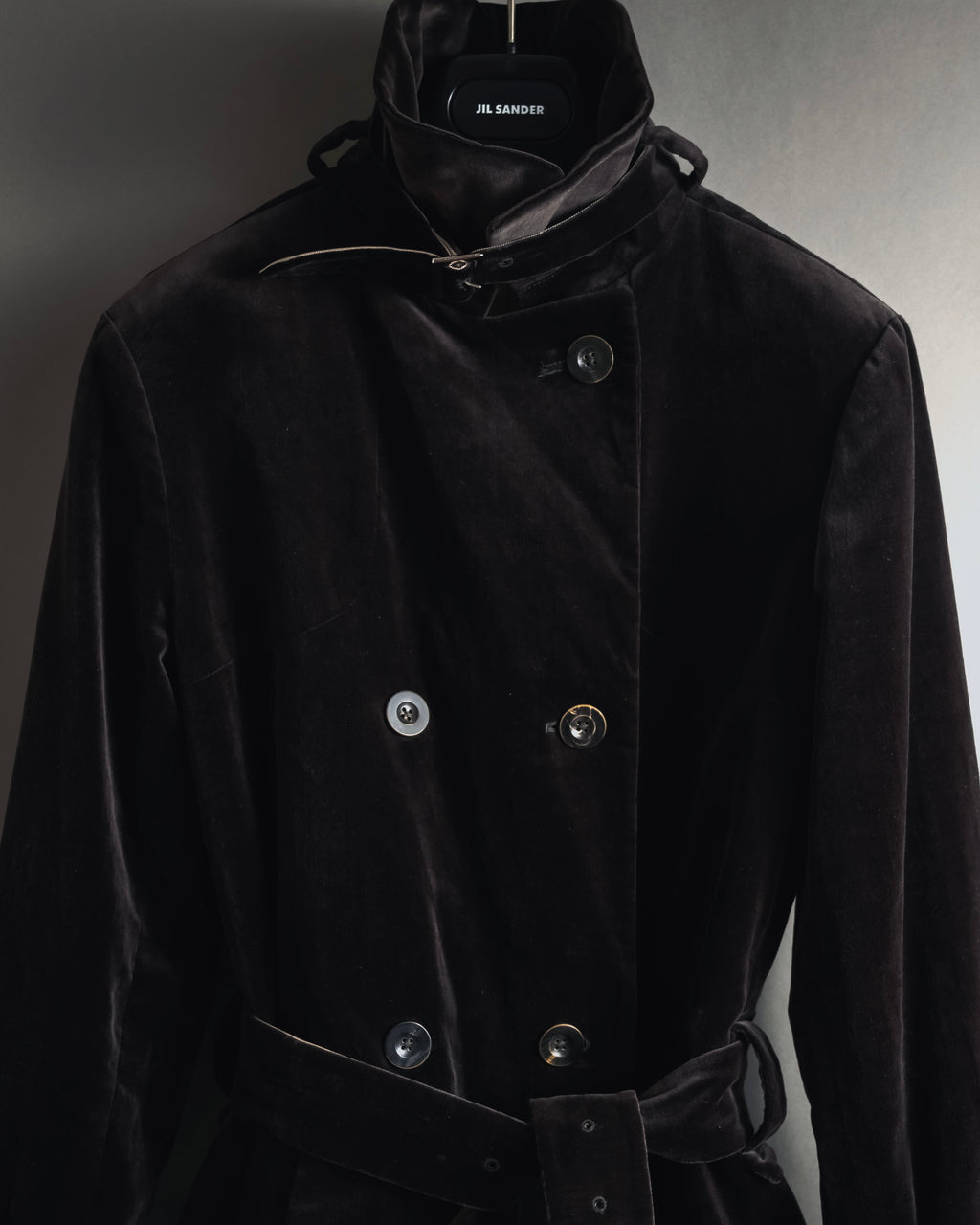 -SPECIAL- "JIL SANDER"
90’s-00’s Architectural cotton velvet belted coat