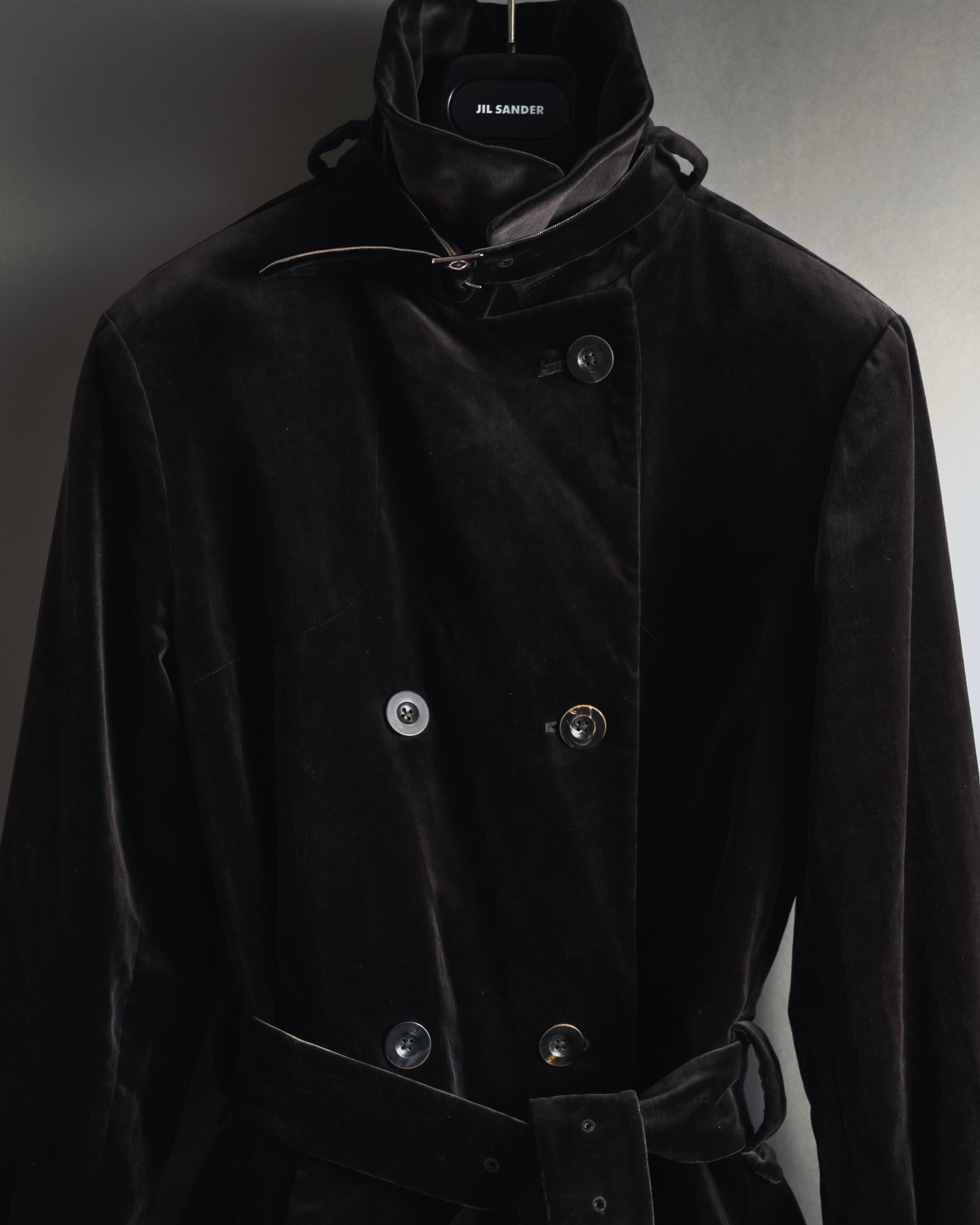 -SPECIAL- "JIL SANDER"
90’s-00’s Architectural cotton velvet belted coat