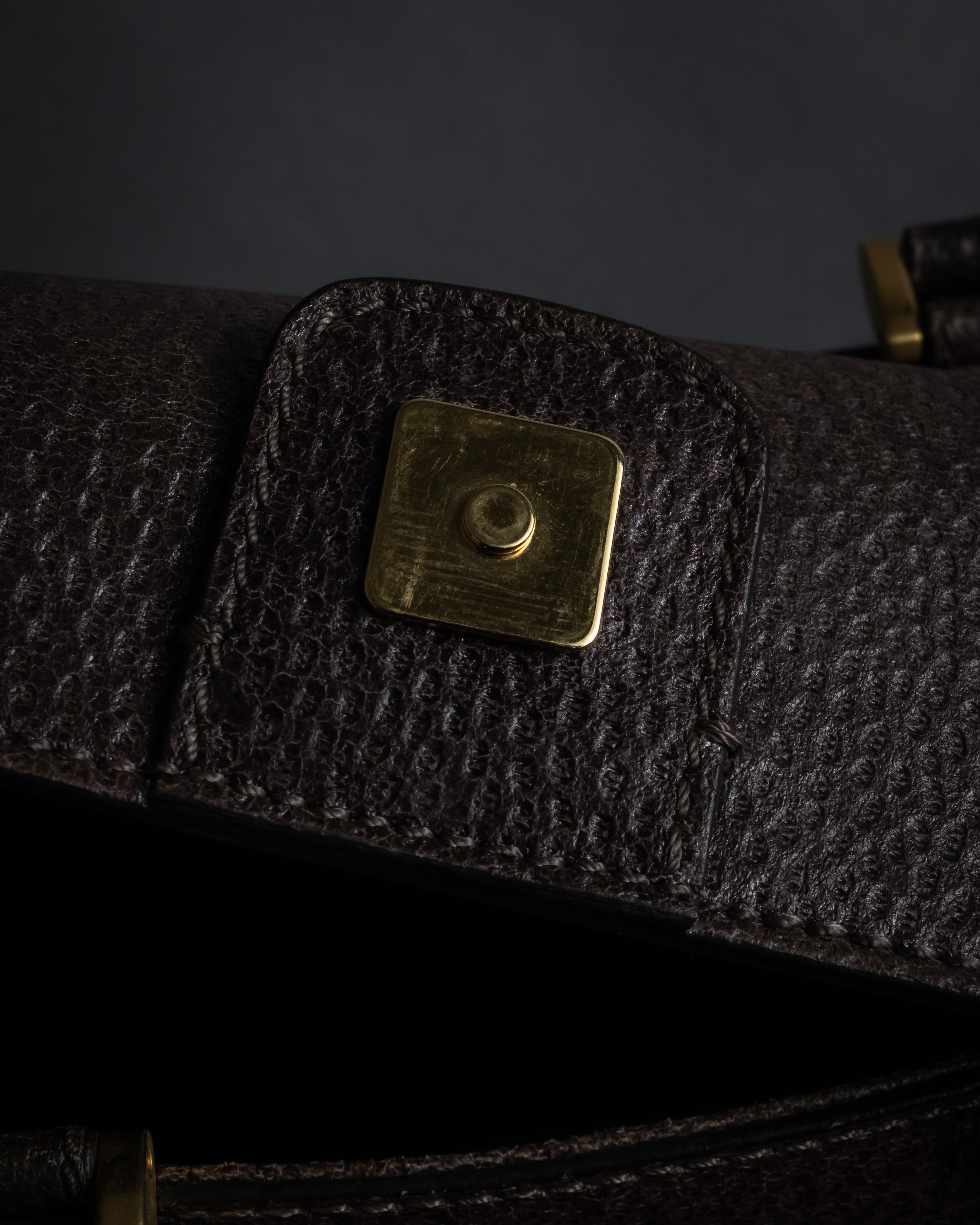 “FENDI” 2010’s Architectural grained leather 3Jours bag