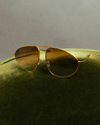 "GUCCI" Classic gold metal aviator sunglasses